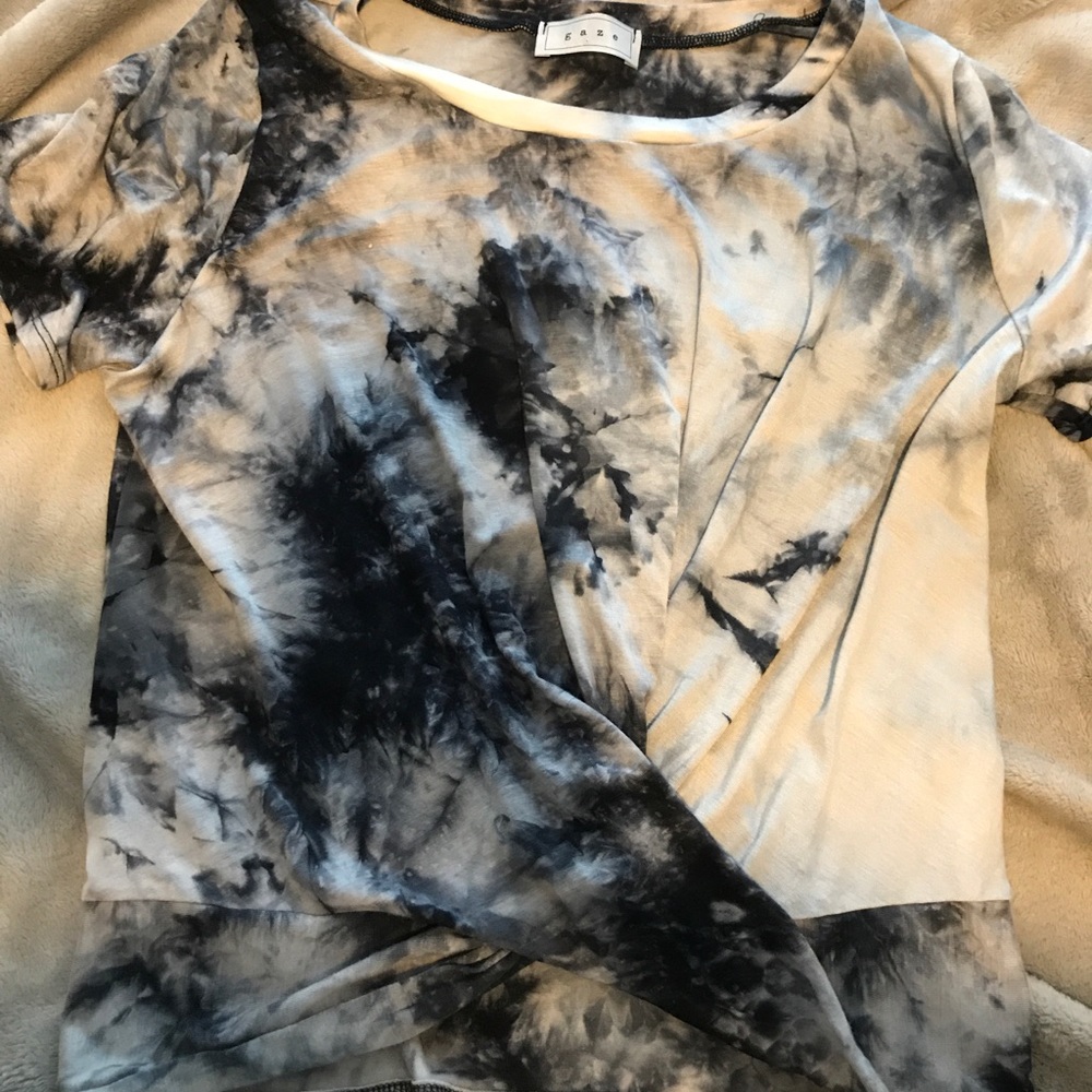 Tie dye cropped tee